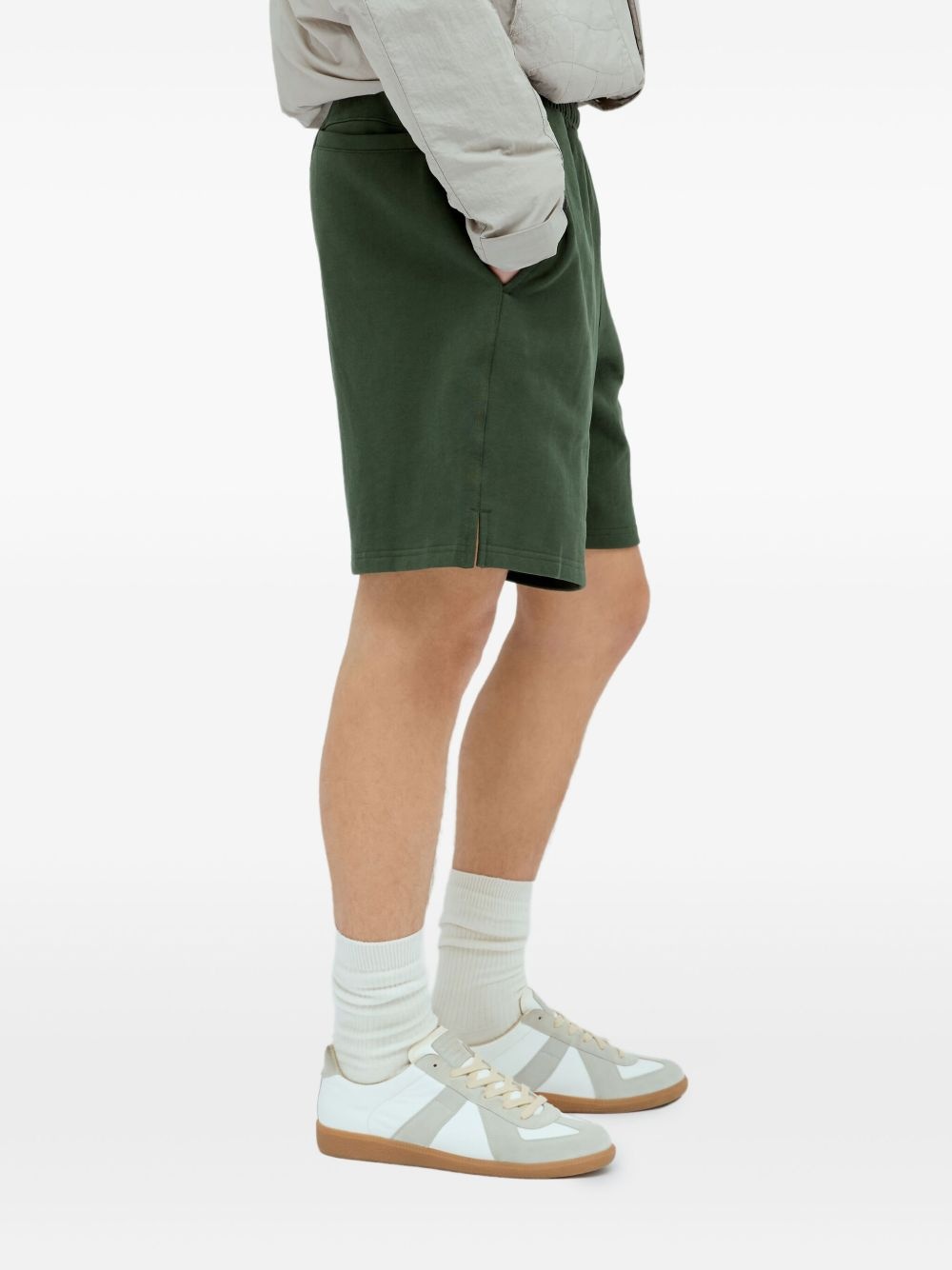 drawstring-waistband track shorts - 3