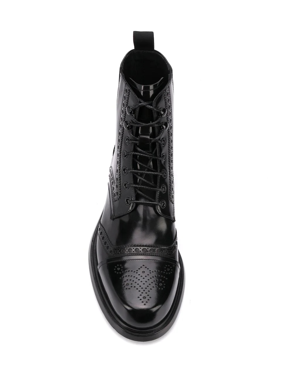 brogue lace-up boots - 4