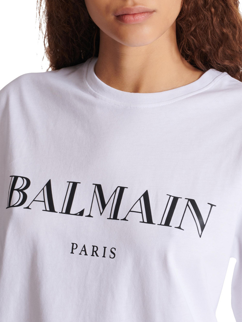 Women's Bulky Logo Graphic T-Shirt - White Black 7