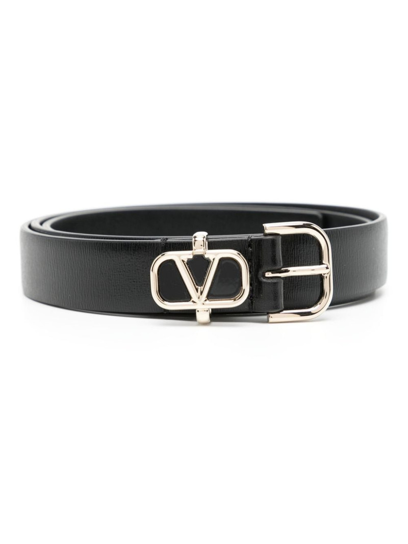 VLogo leather belt 1