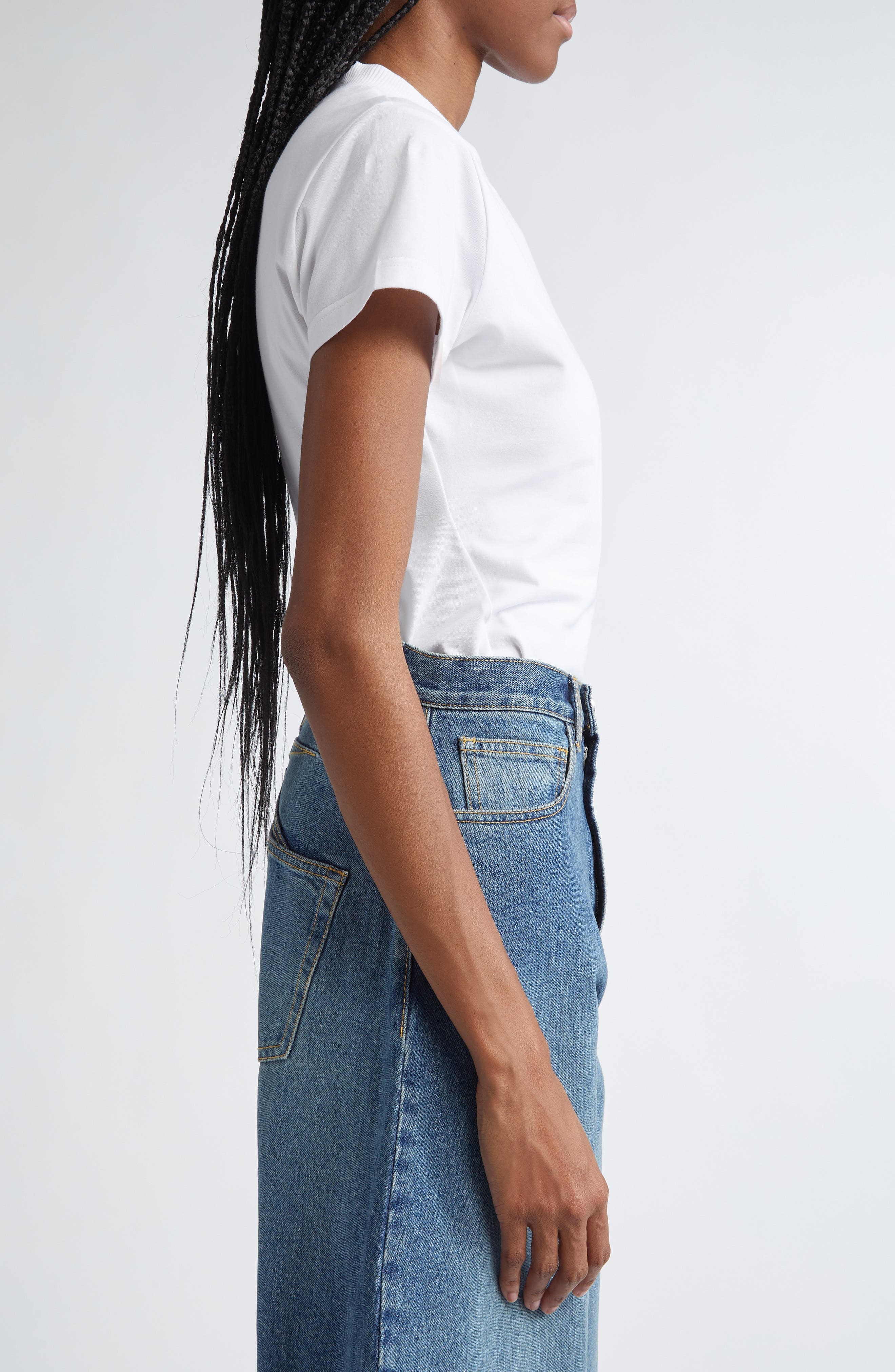 Alaïa T-Shirt Body in Blanc at Nordstrom - 4