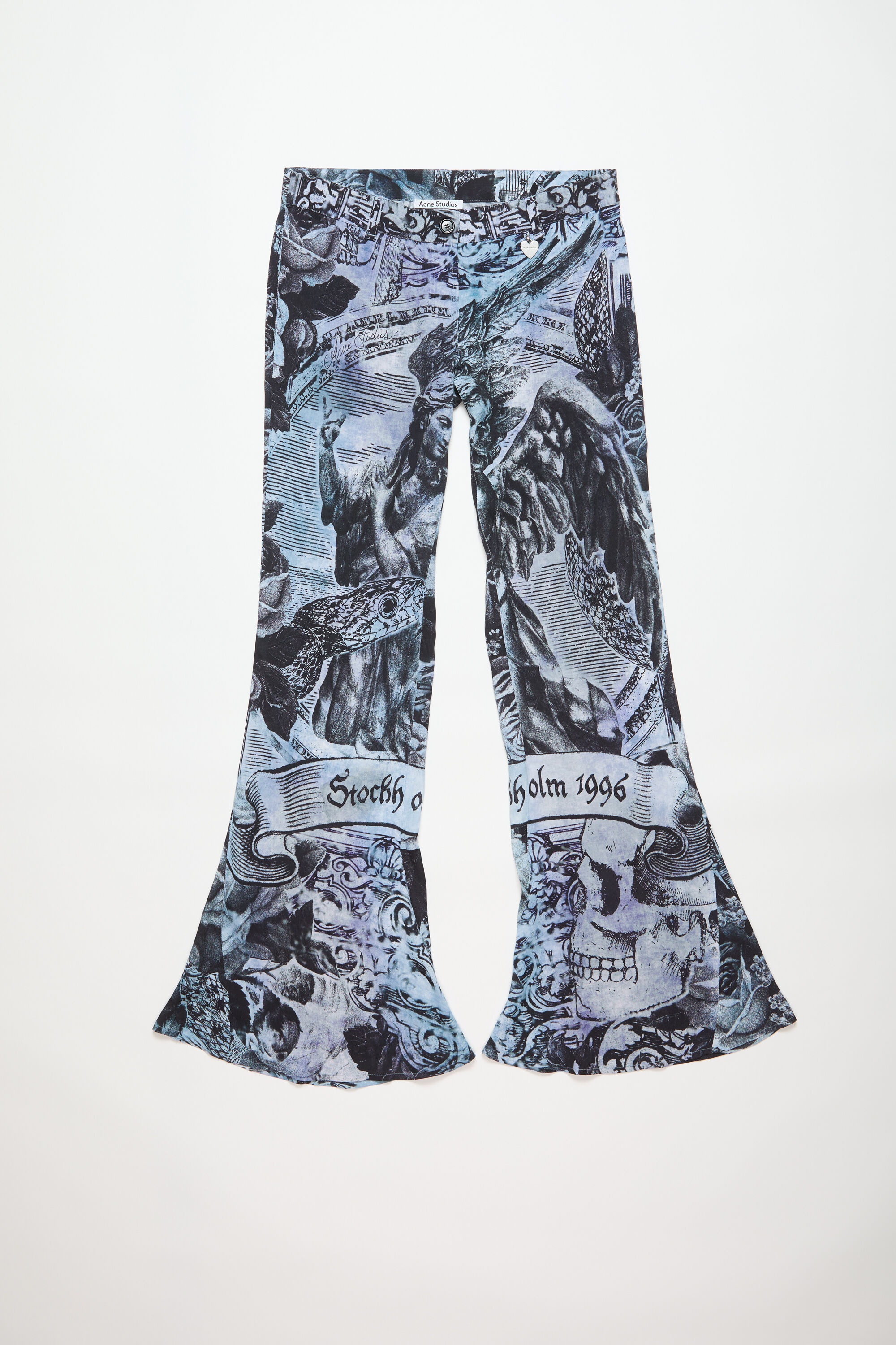 Printed trousers - Multi grey - 1