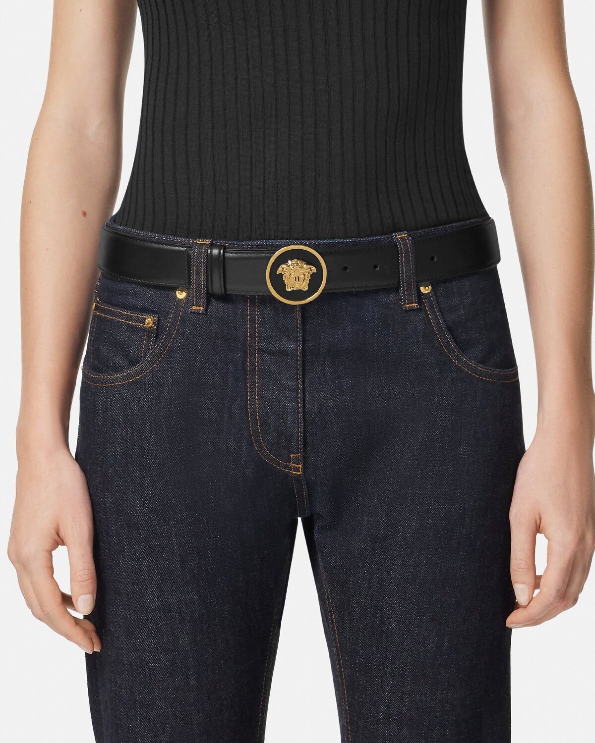 La Medusa Leather Belt 1.2" - 3