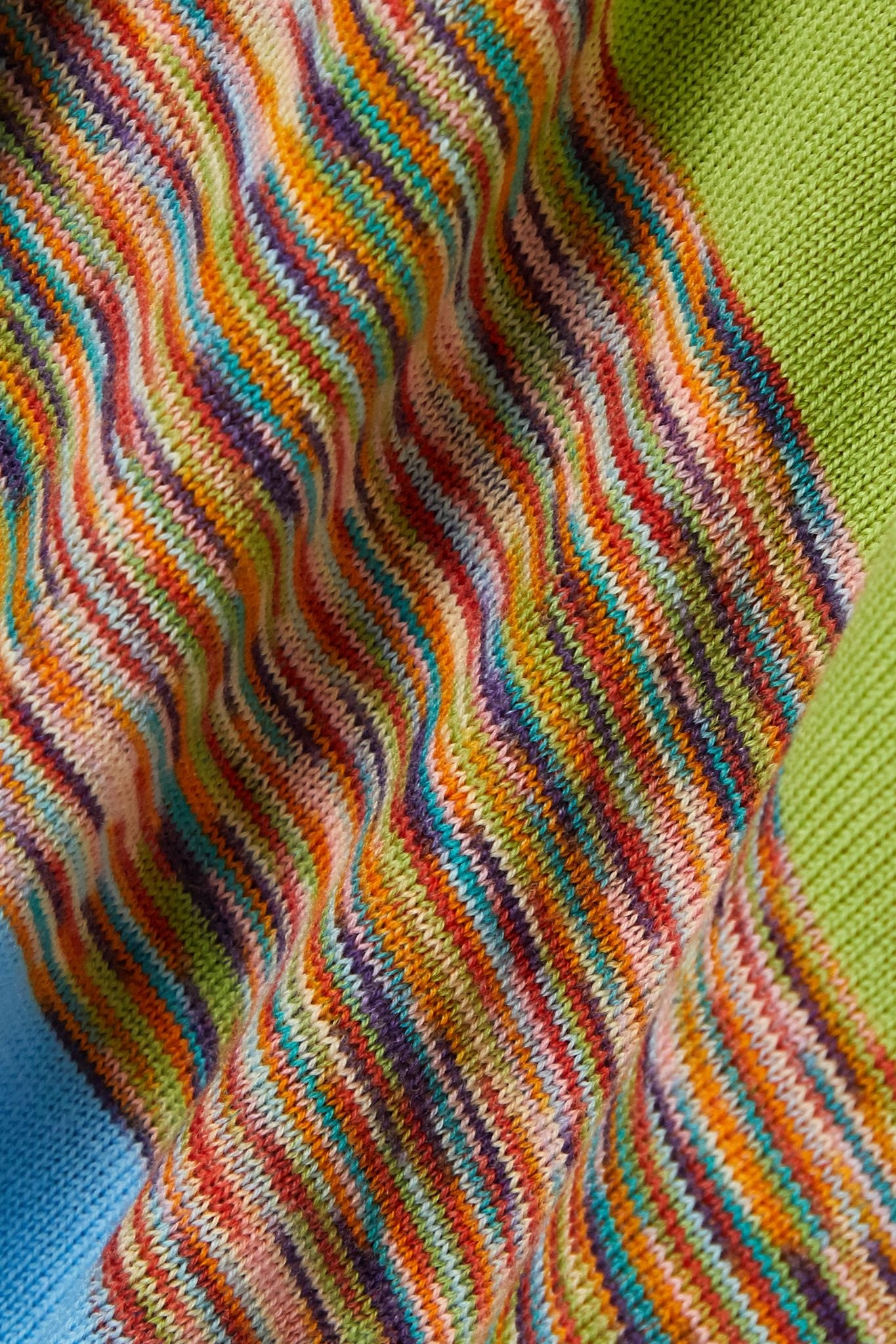 Striped wool-jacquard wrap - 3