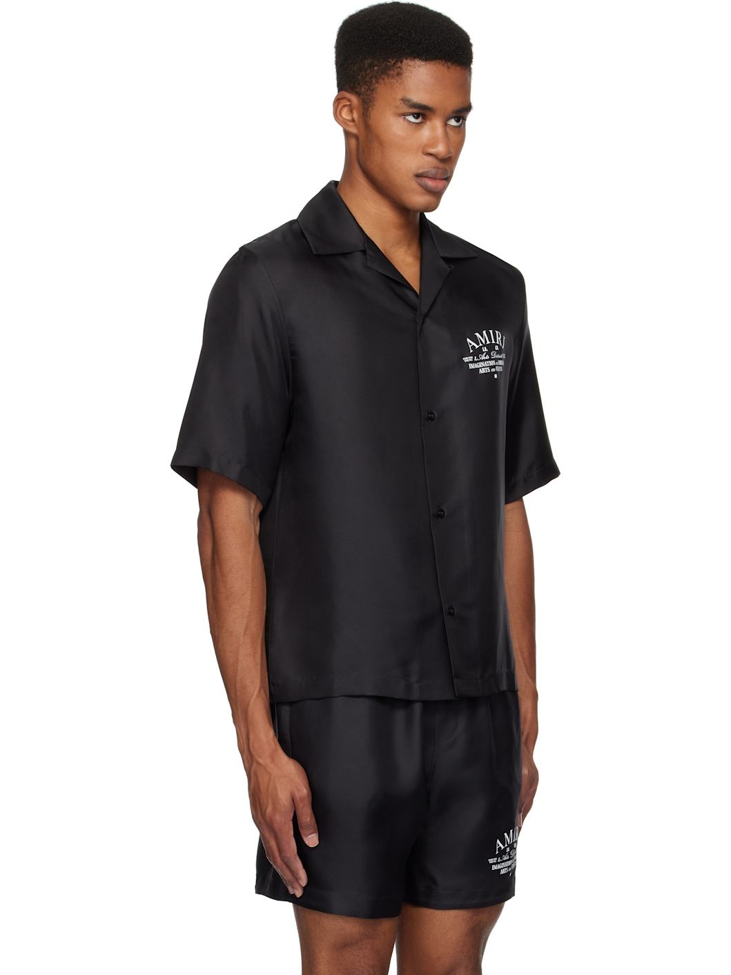 Black 'Arts District' Bowling Shirt - 2
