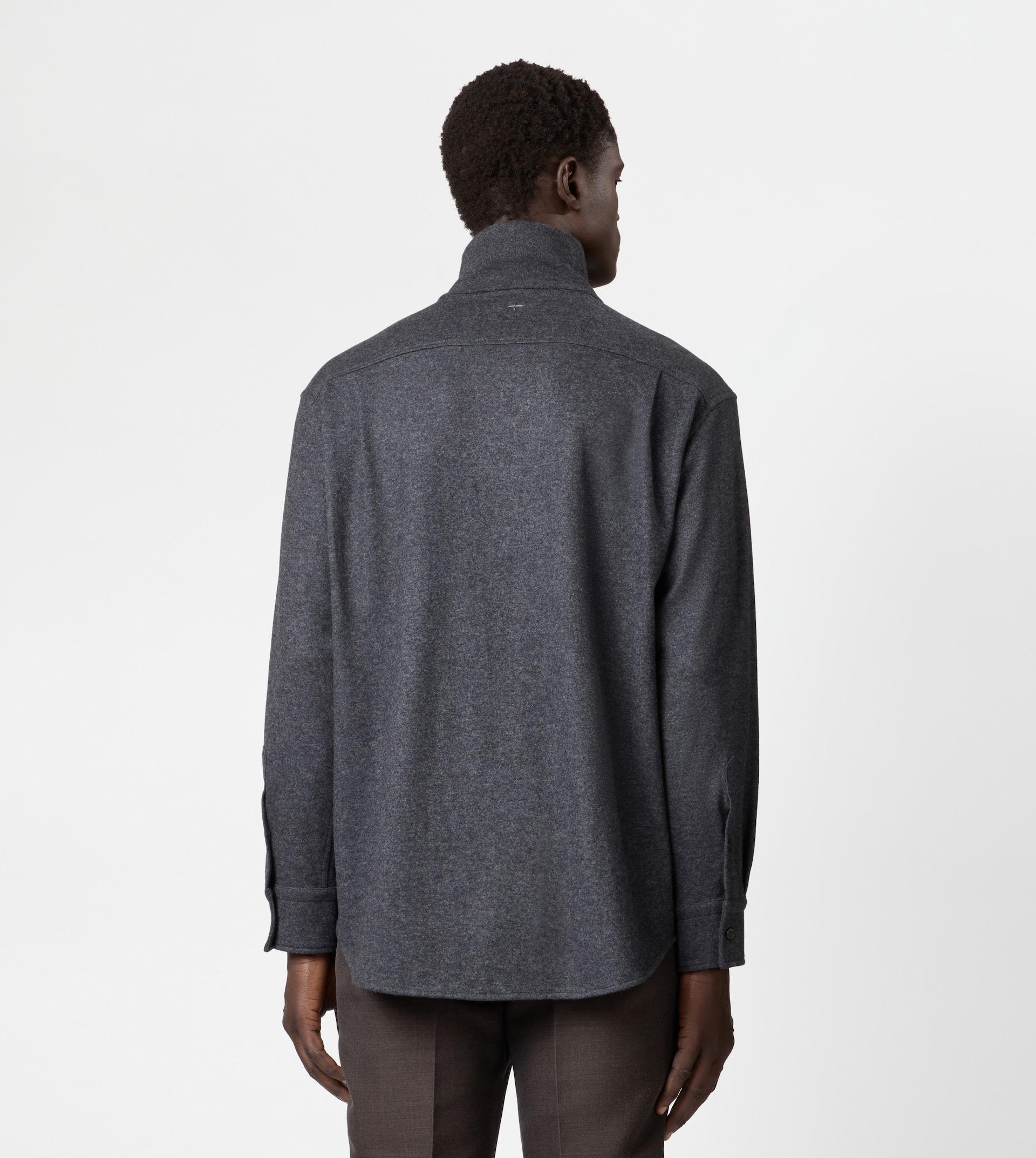 SILK BLEND TURTLENECK - GREY - 4