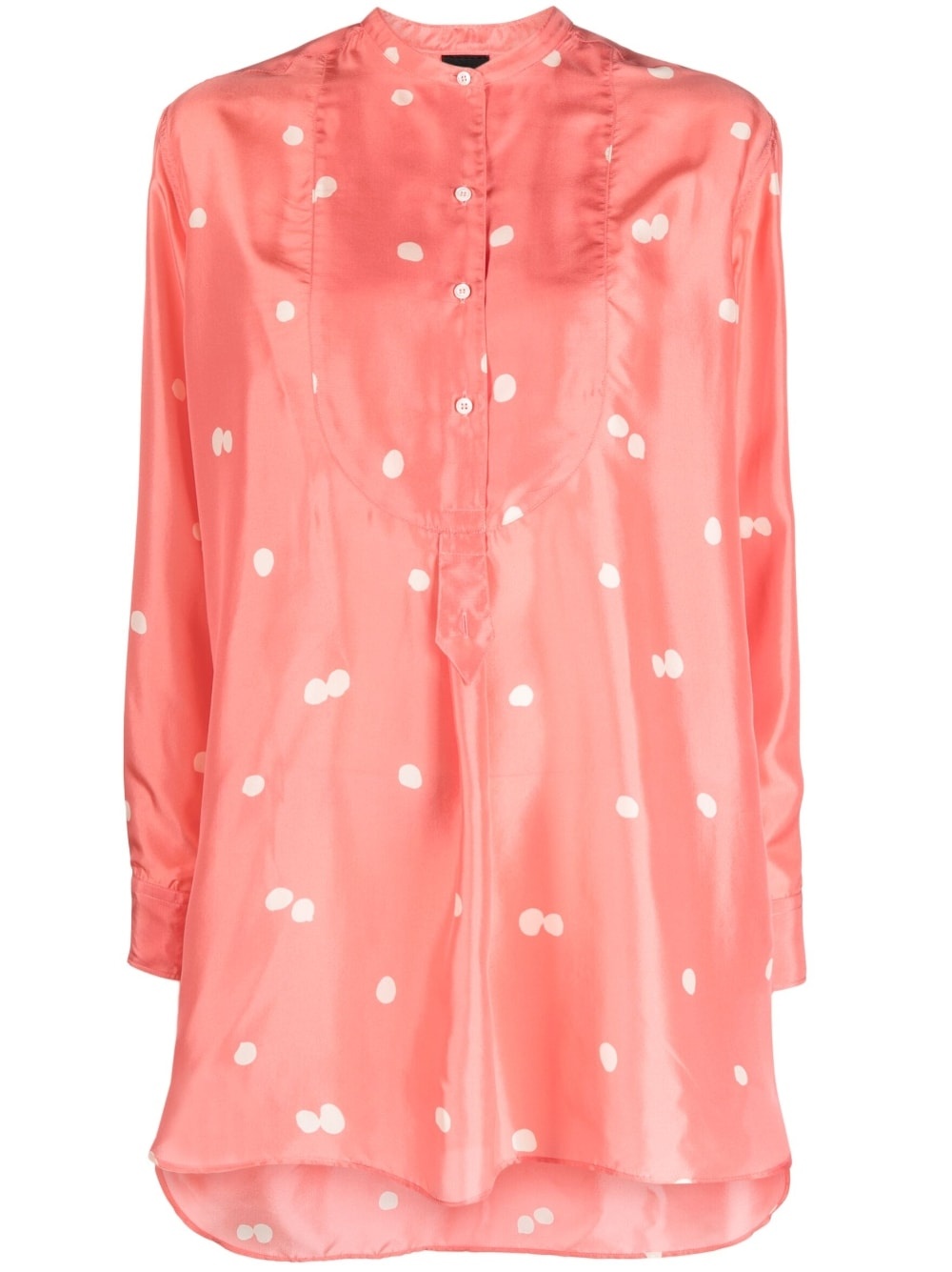 polka dot-print silk tunic - 1