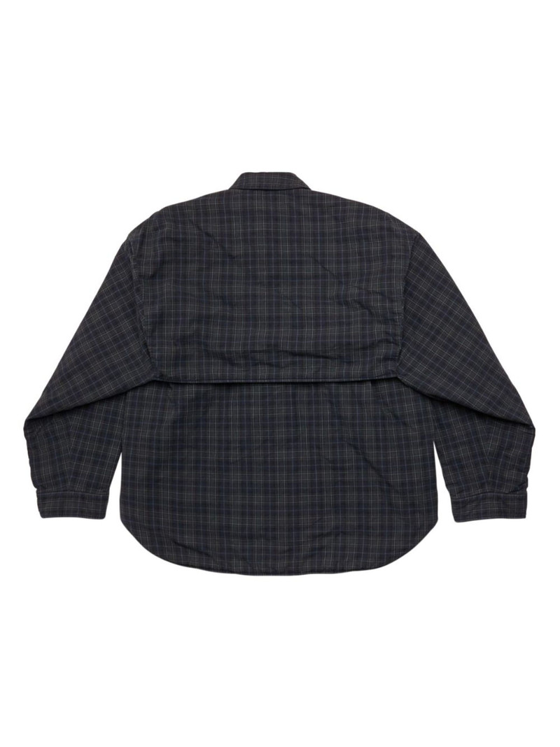 BALENCIAGA checked-pattern long-sleeve shirt outlook