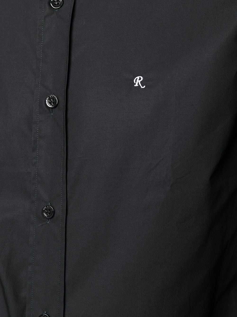 embroidered logo buttoned shirt - 5