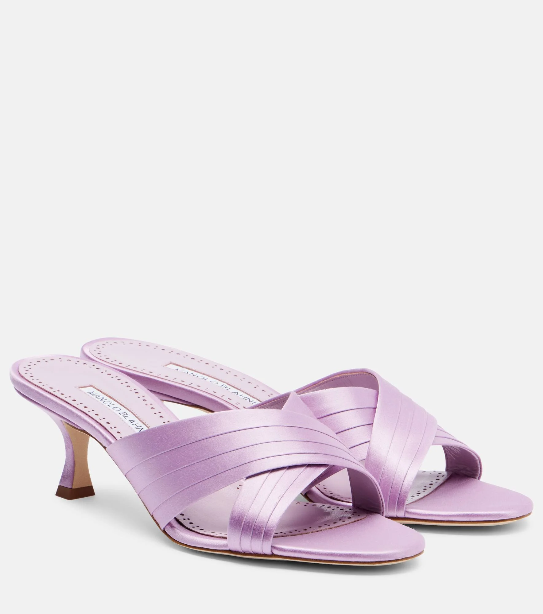 Viera 50 satin mules - 1