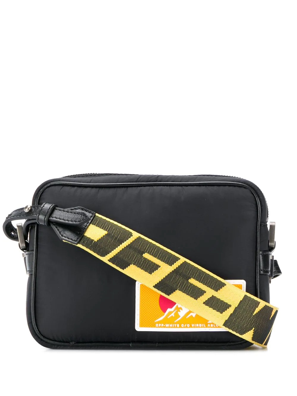 padded logo shoulder bag - 1