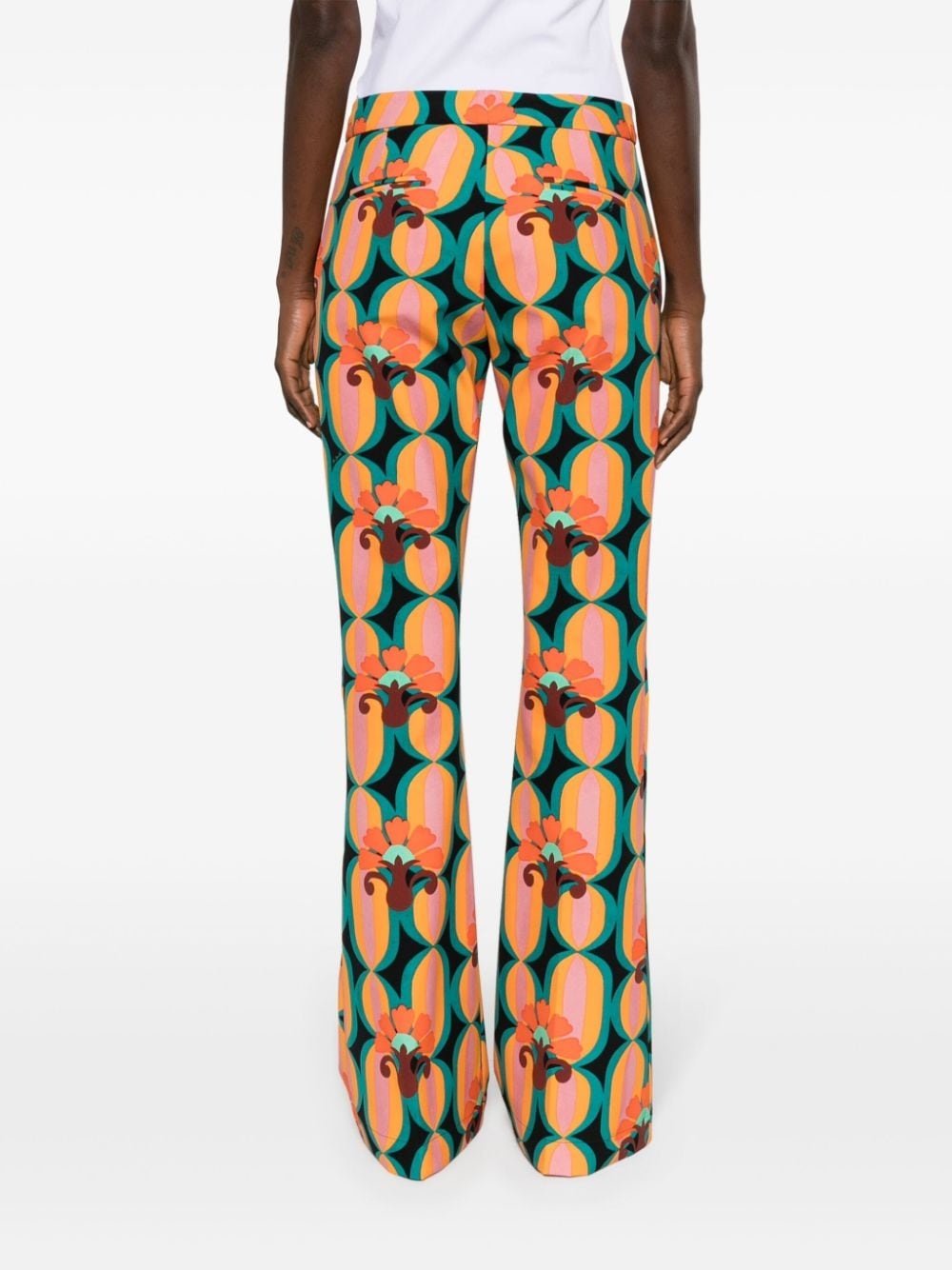 Saturday Night graphic-print flared trousers - 4