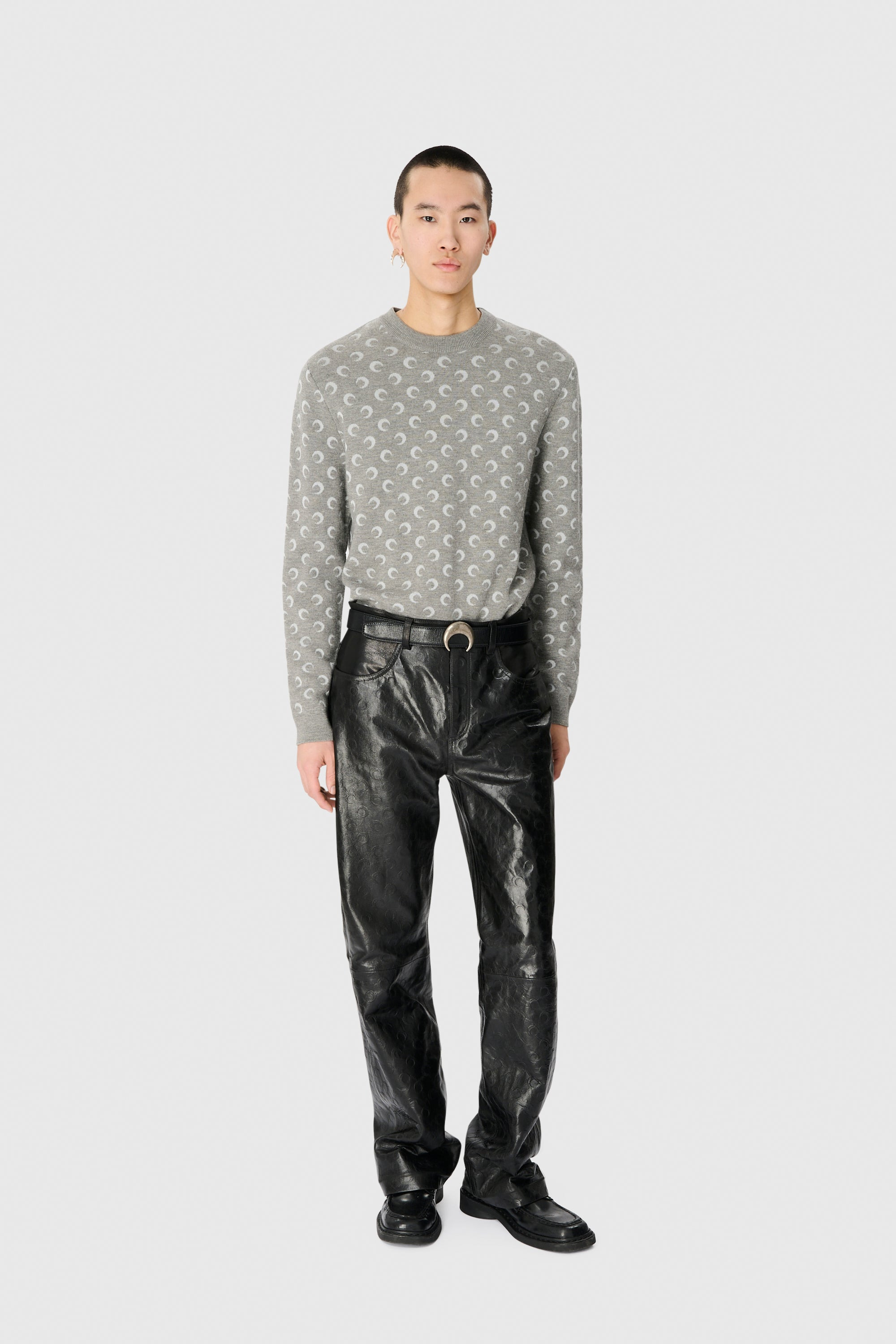 MOON JACQUARD KNIT CREWNECK SWEATER - 2