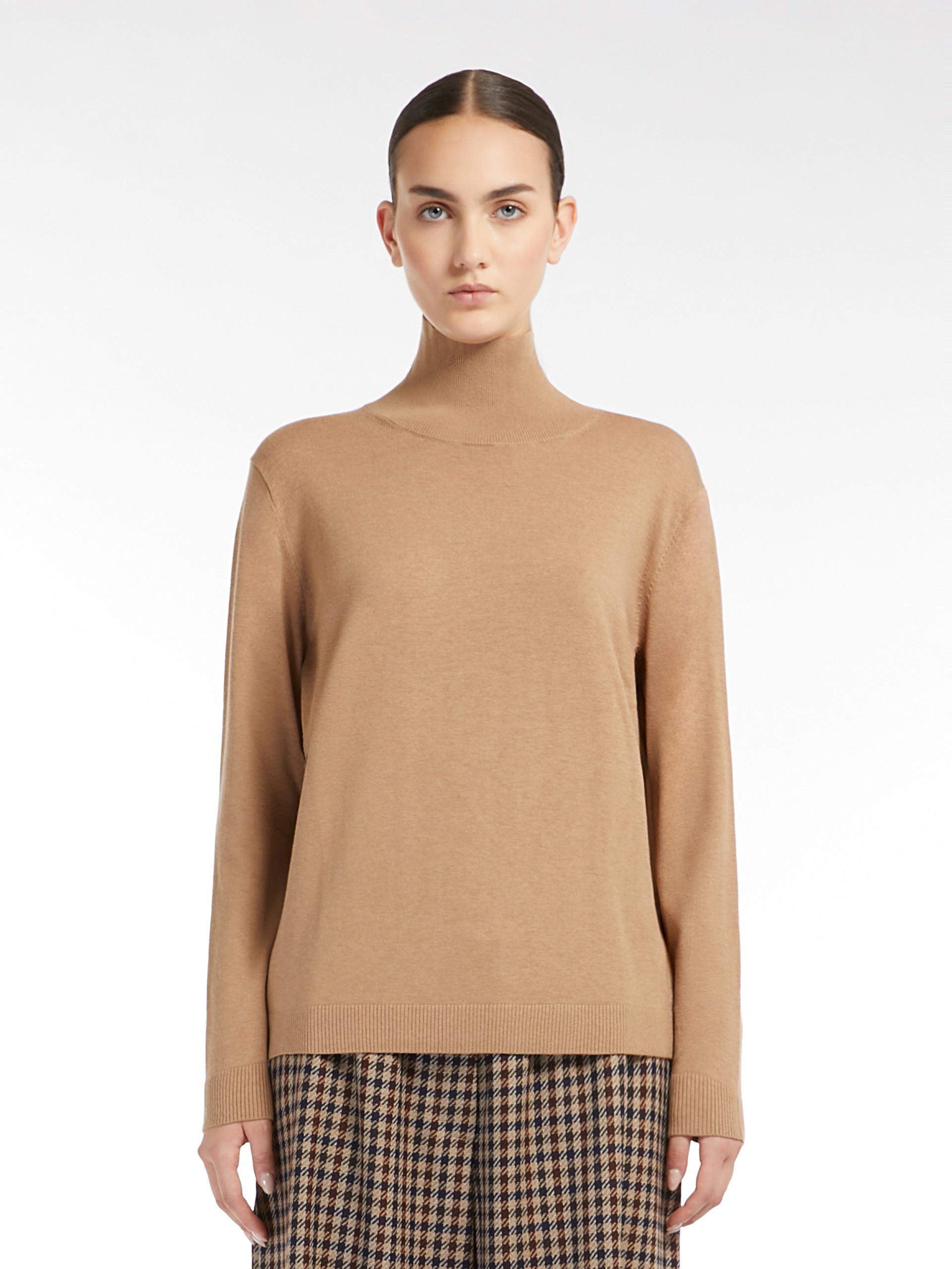 KIKU Silk and wool polo-neck sweater - 3