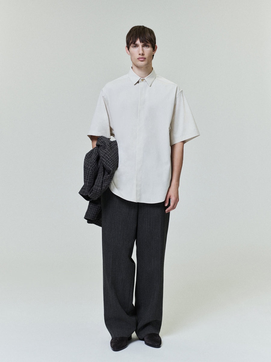 Cotton Wool Oxford Classic Short Sleeve Shirt - 2
