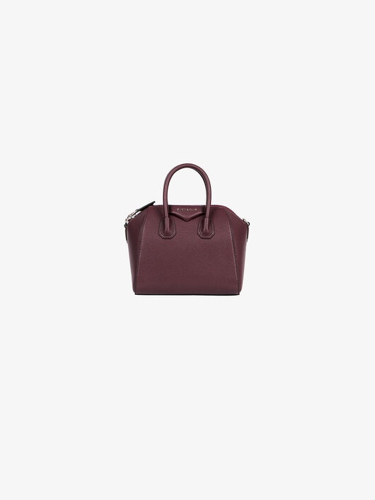 MINI ANTIGONA BAG IN GRAINED LEATHER - 1