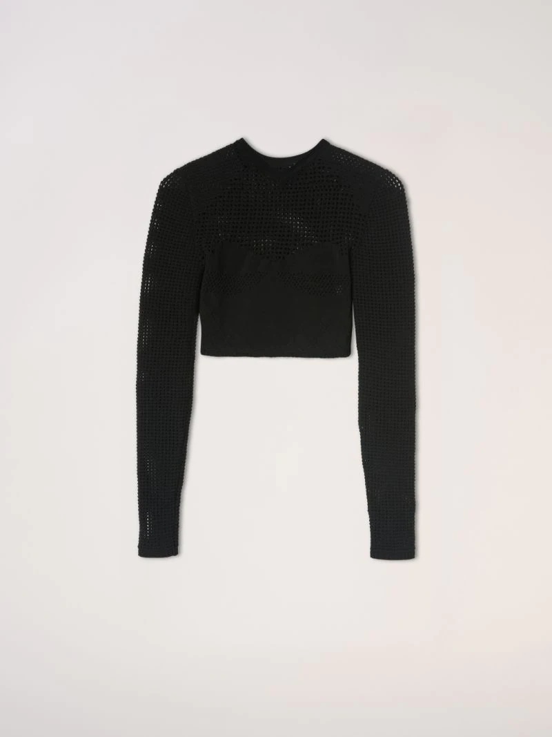 CROCHET HEARTS KNIT CREWNECK - 1