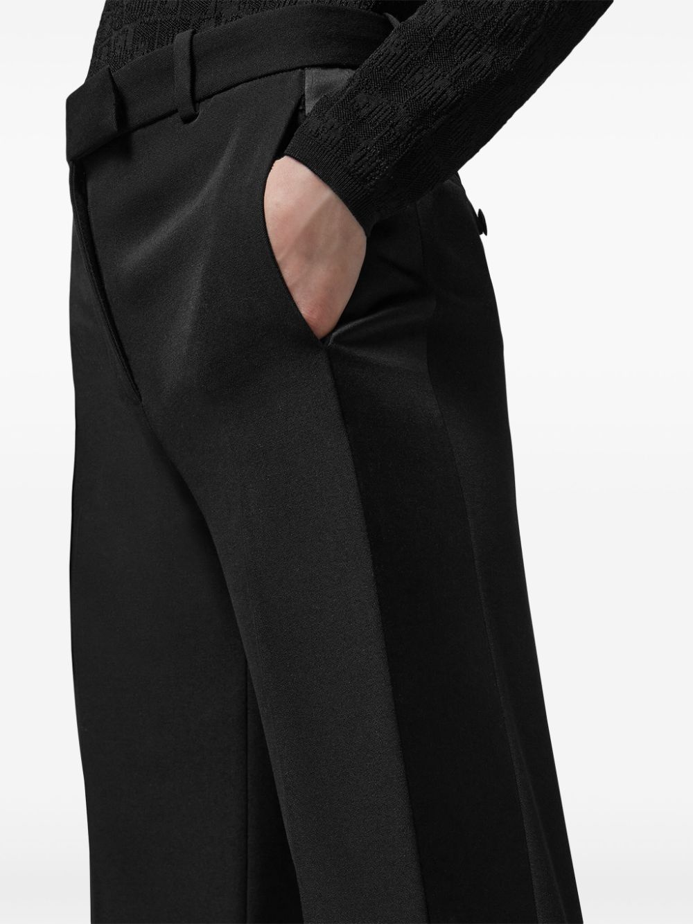 straight-leg virgin wool trousers - 5
