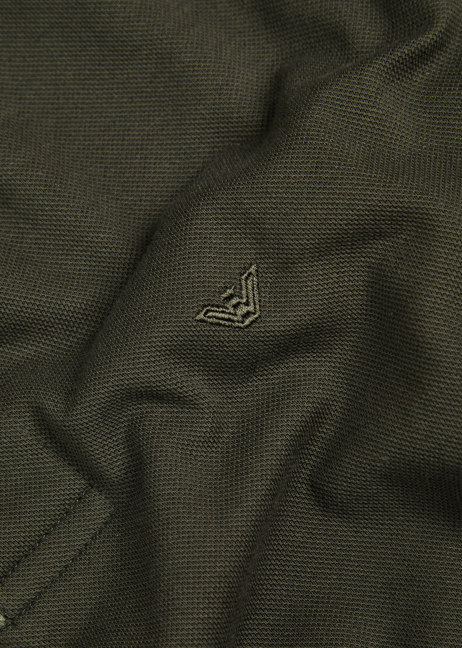 Emporio Armani Logo-embroidered Piqué Cotton Polo Shirt - 5