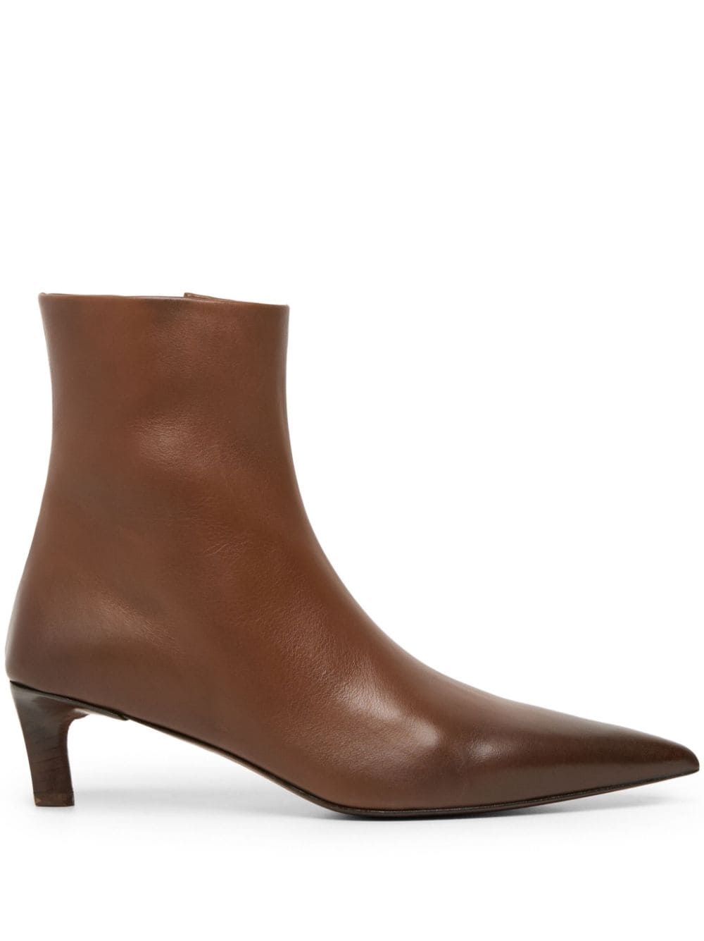 leather pointed toe boots - 1