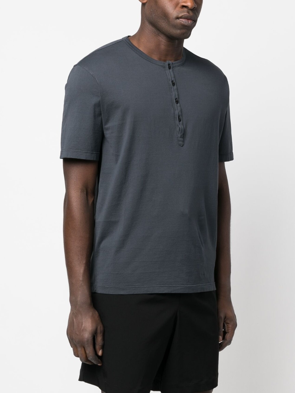 cotton Henley T-shirt - 3