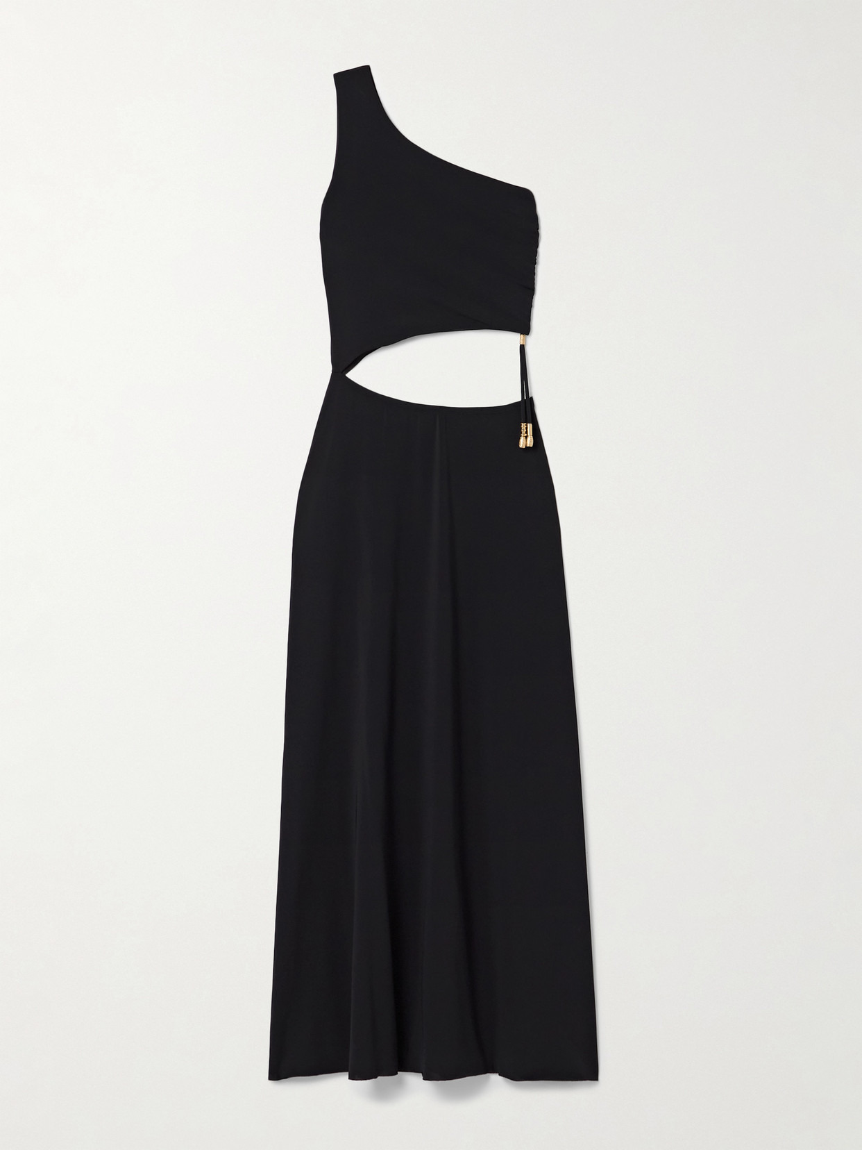 Legende One-shoulder Embellished Cutout Stretch-jersey Maxi Dress - 1