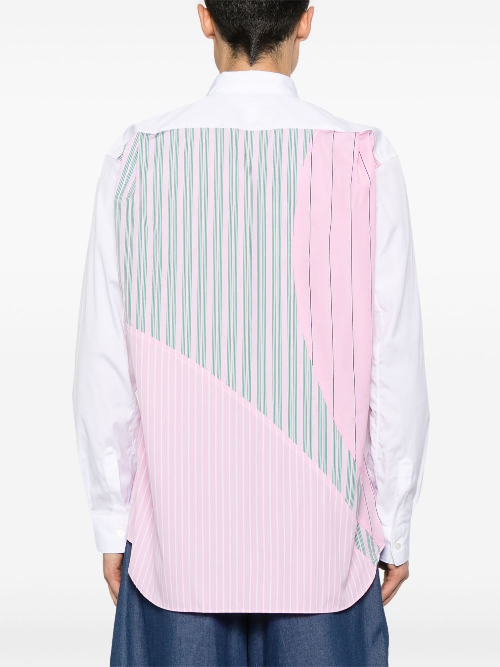 patchwork-design shirt - 4