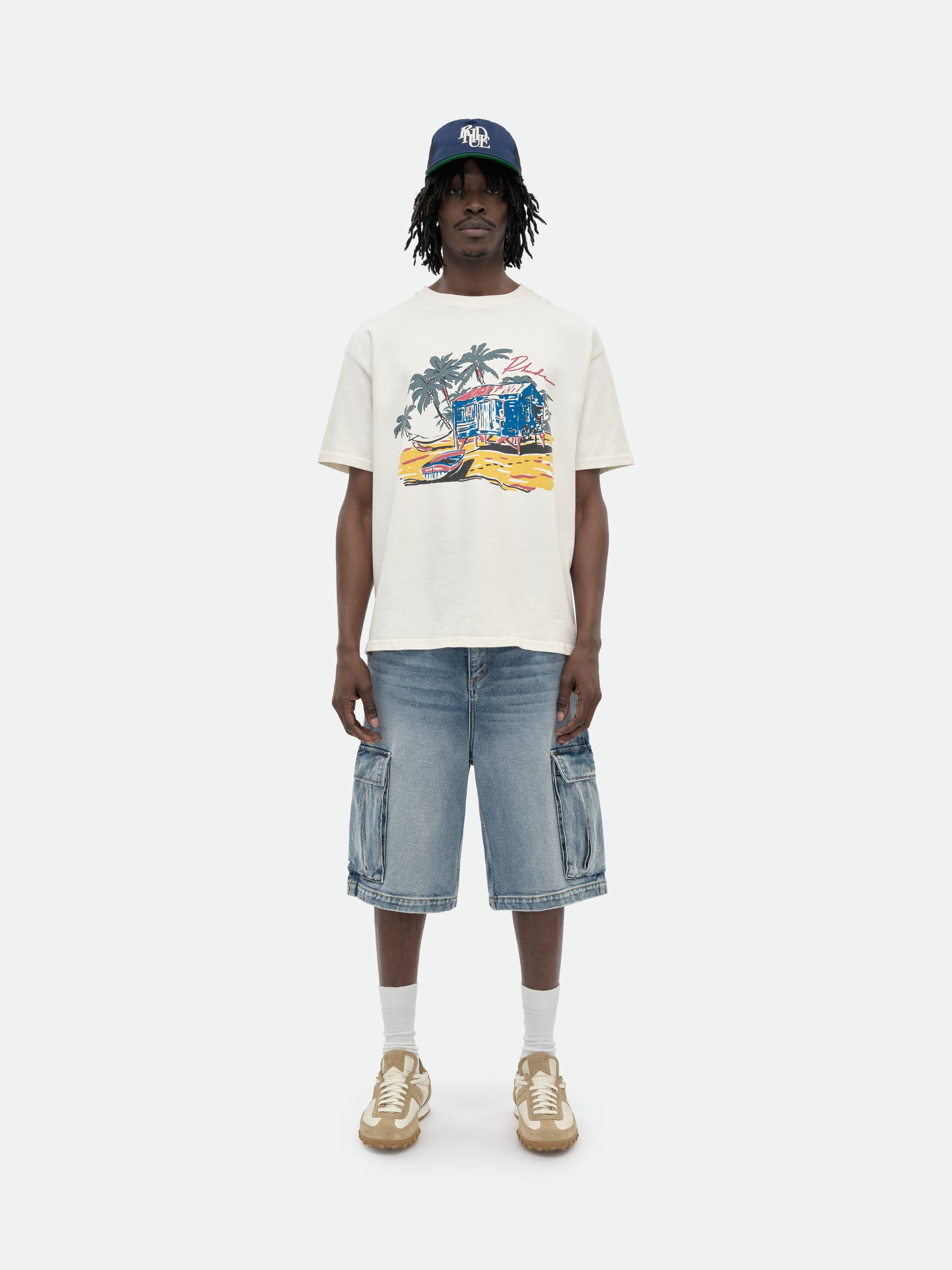 CARGO DENIM BAGGY SHORT - 2