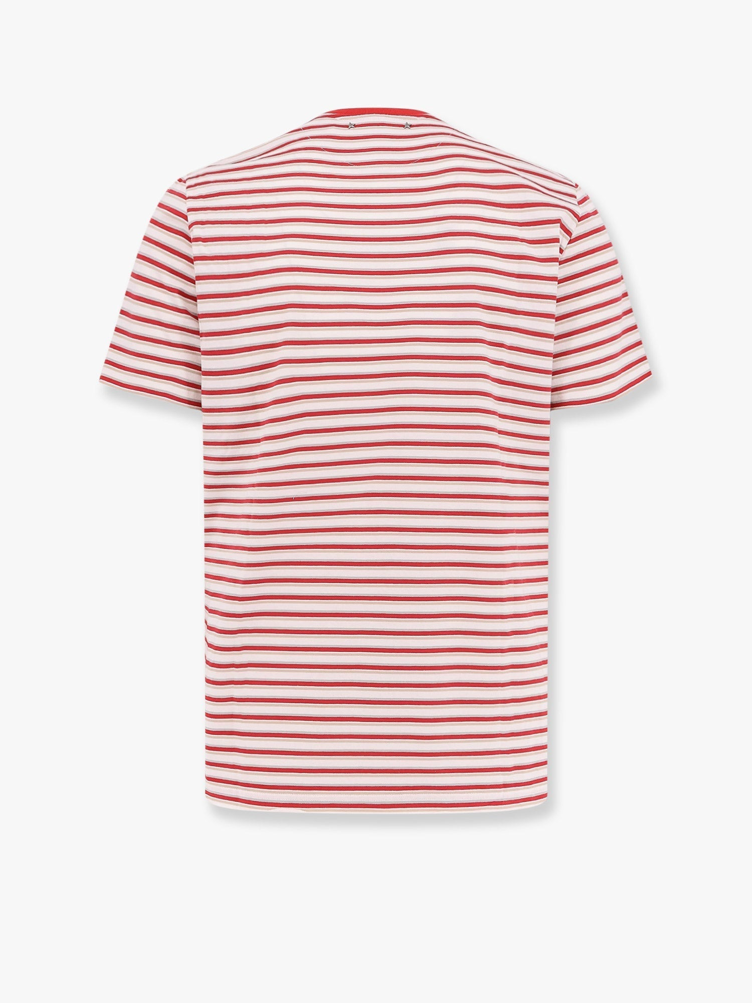 Golden Goose Deluxe Brand Men Striped Cotton T-Shirt With Logo - 4