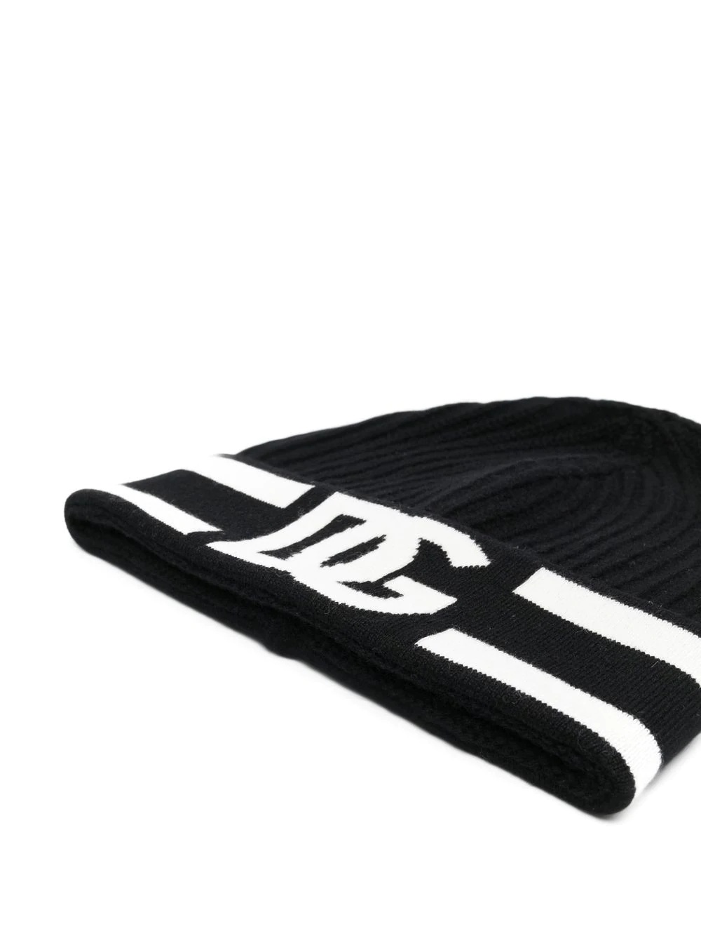 logo-jacquard cashmere beanie - 2