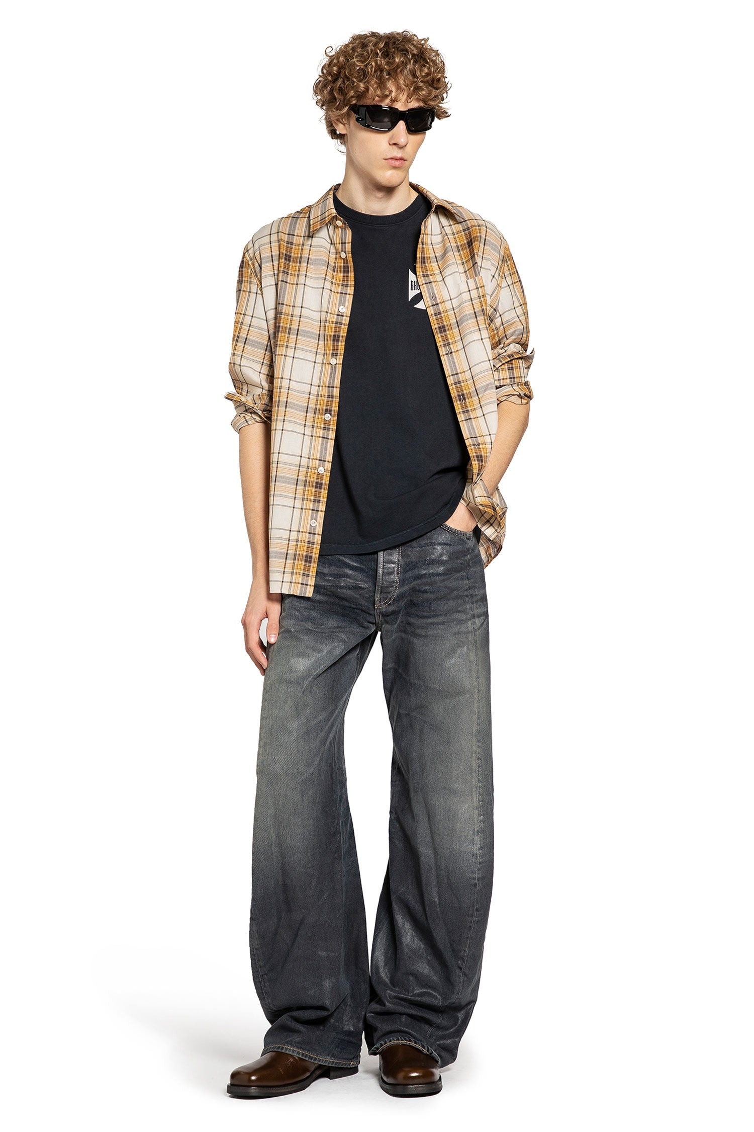 Rhude Man Black T-shirts & Tank Tops - 4