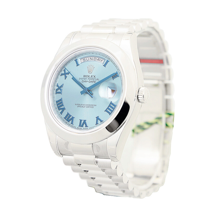 Rolex Day-Date II Ice Blue Dial Platinum President Automatic Men's Watch 218206IBLRP - 3