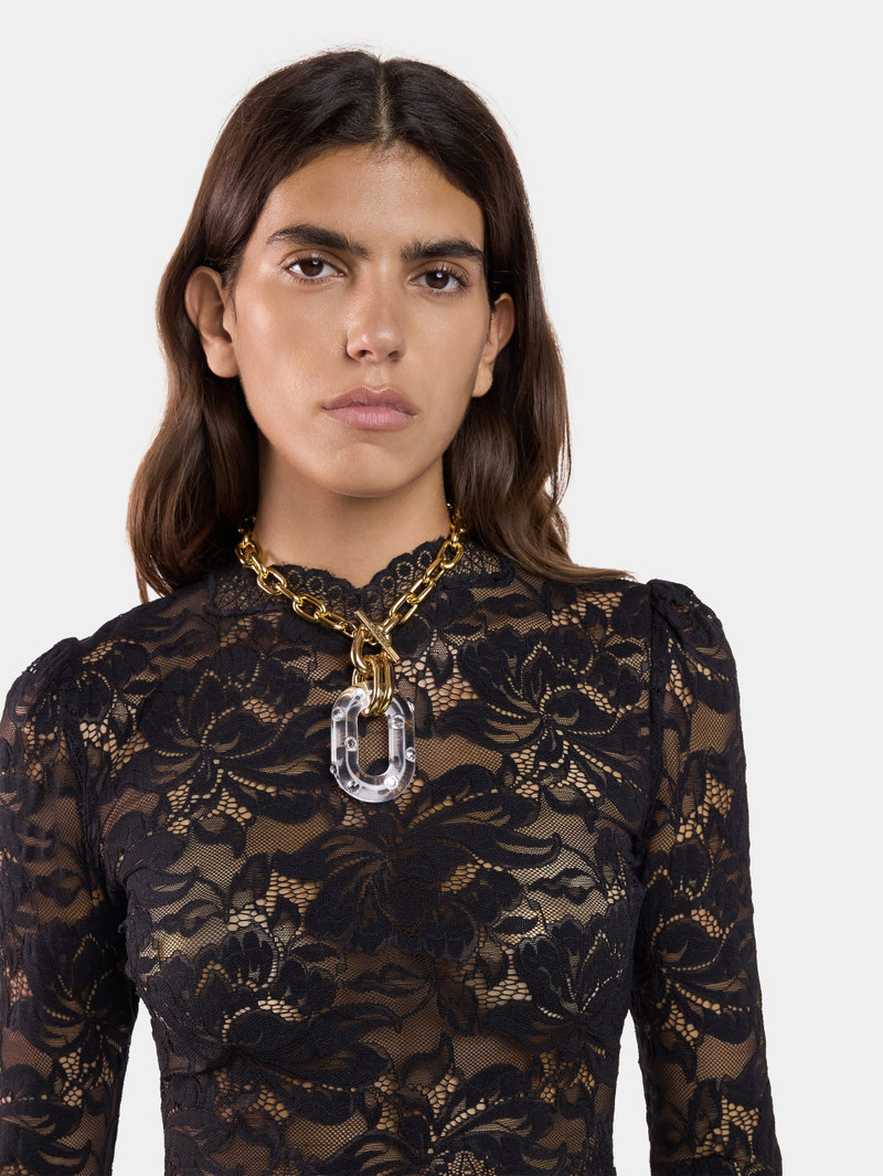 XL LINK CRYSTAL-EMBELLISHED SINGLE-PENDANT NECKLACE 1