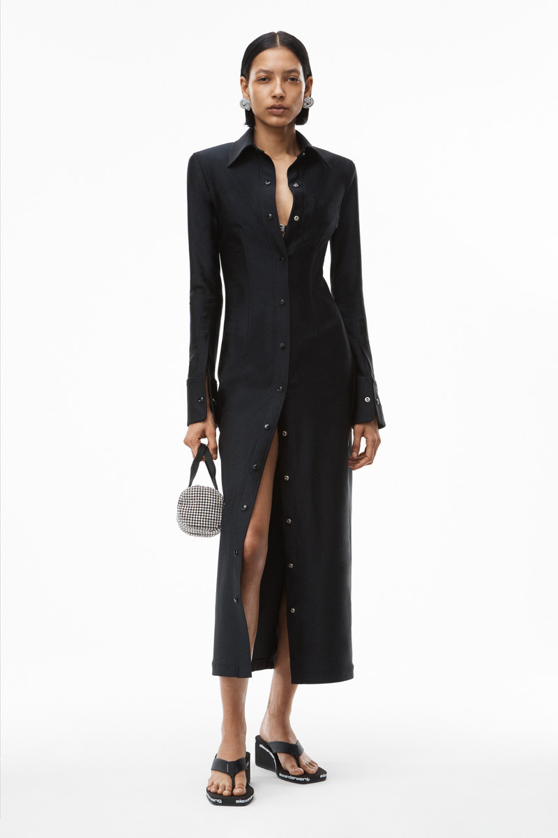 FITTED SHIRT DRESS IN ACTIVE STRETCH 2