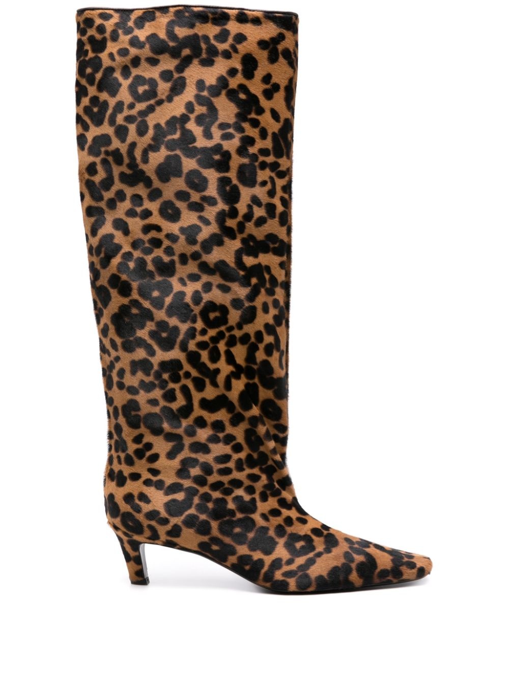 35mm leopard-print brushed boots - 1