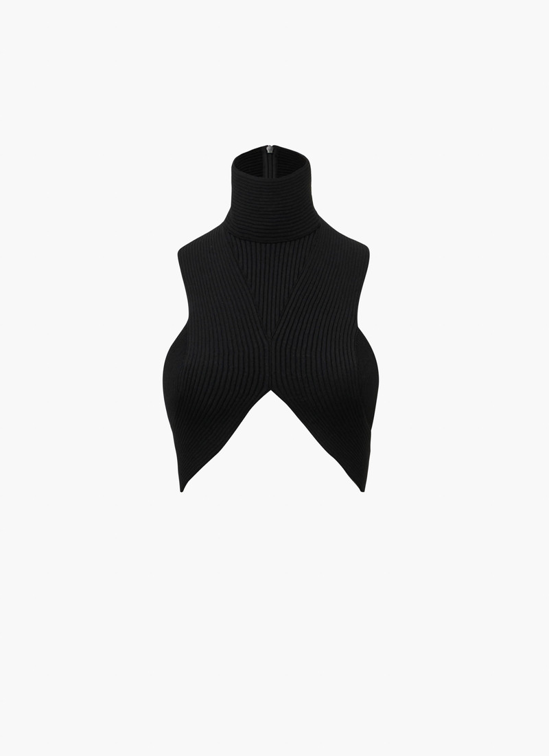 CIRCULAR RIB CROP 상단 - 1