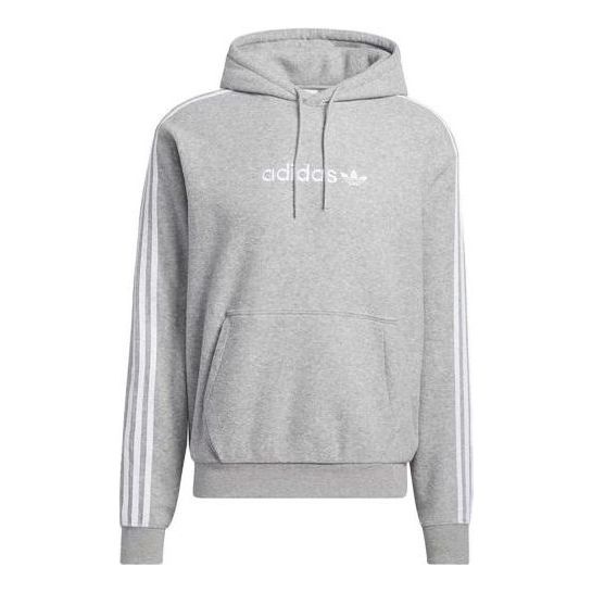 adidas Originals Comfort 3-Stripes Hoodie 'Heather Grey' H31237 - 1