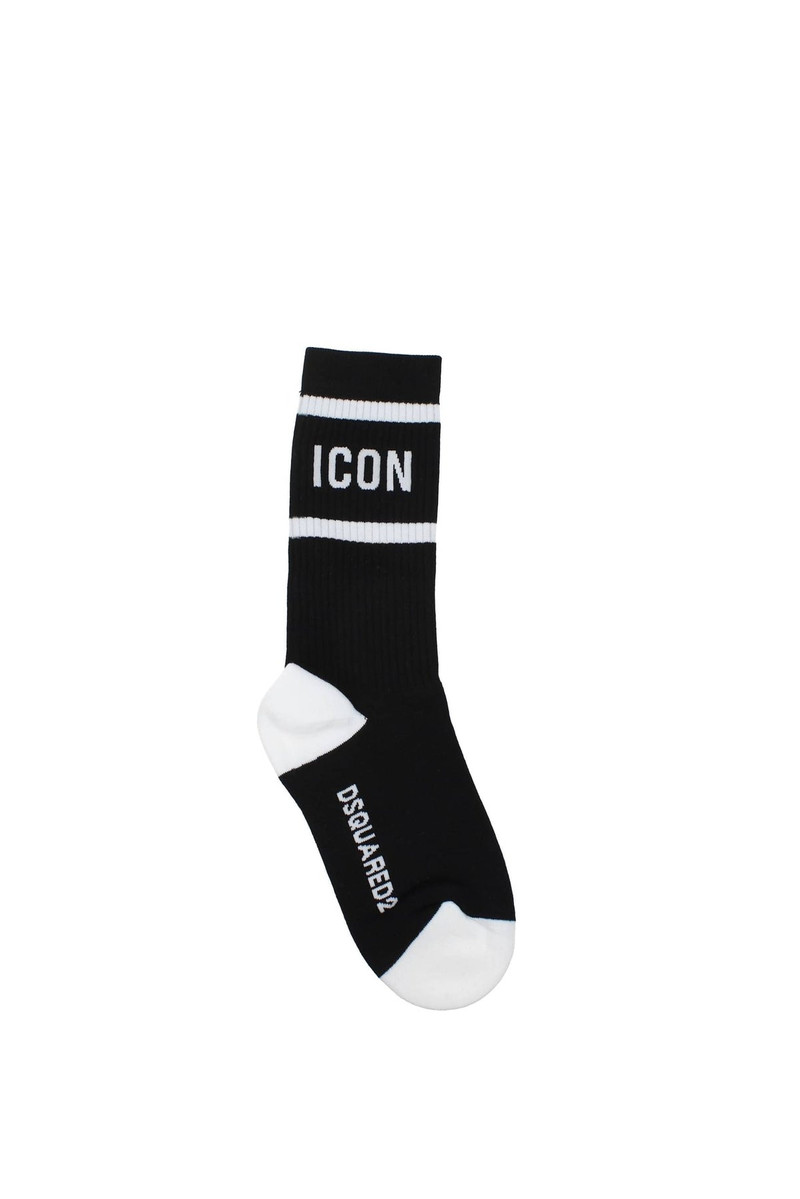 Socks Cotton Black White 1