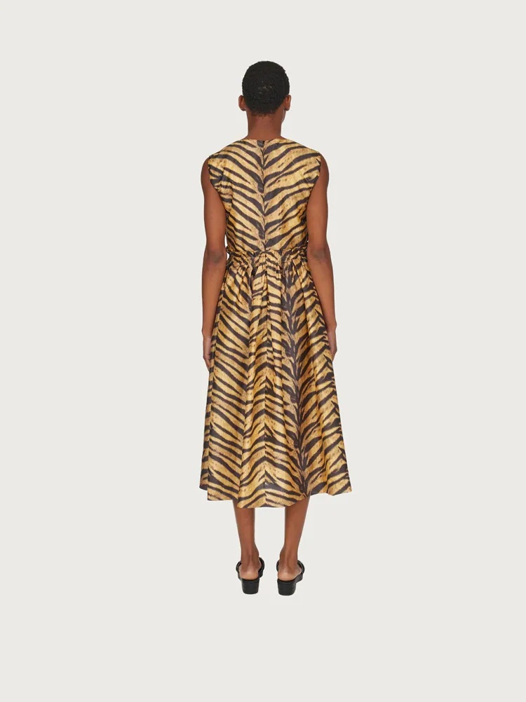 SLEEVELESS ANIMAL PRINT DRESS - 4