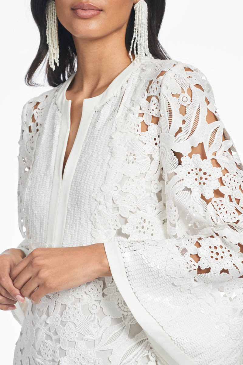 SACHIN & BABI CYNTHIA GOWN - WHITE outlook