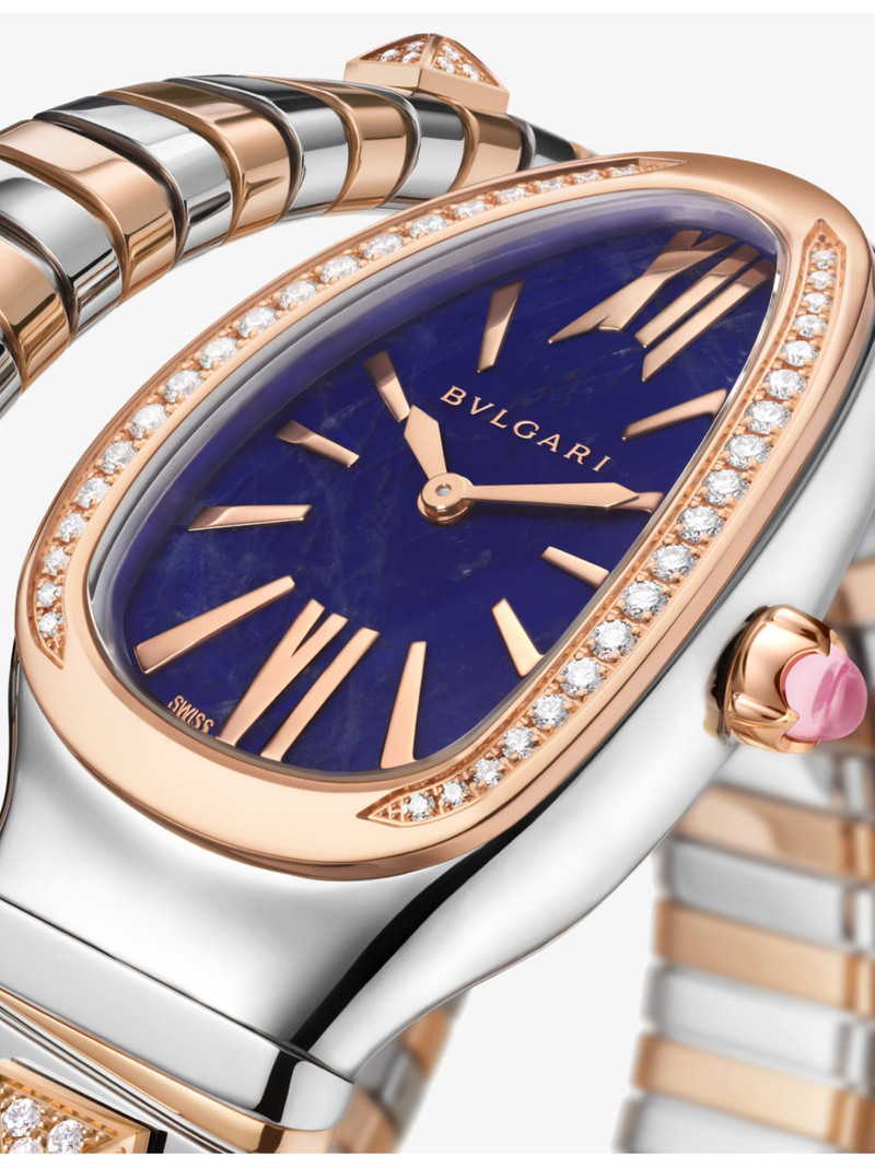 Serpenti Tubogas Studs Capsule Single-Spiral 18ct Rose Gold, Stainless-Steel And Diamond Watch 3