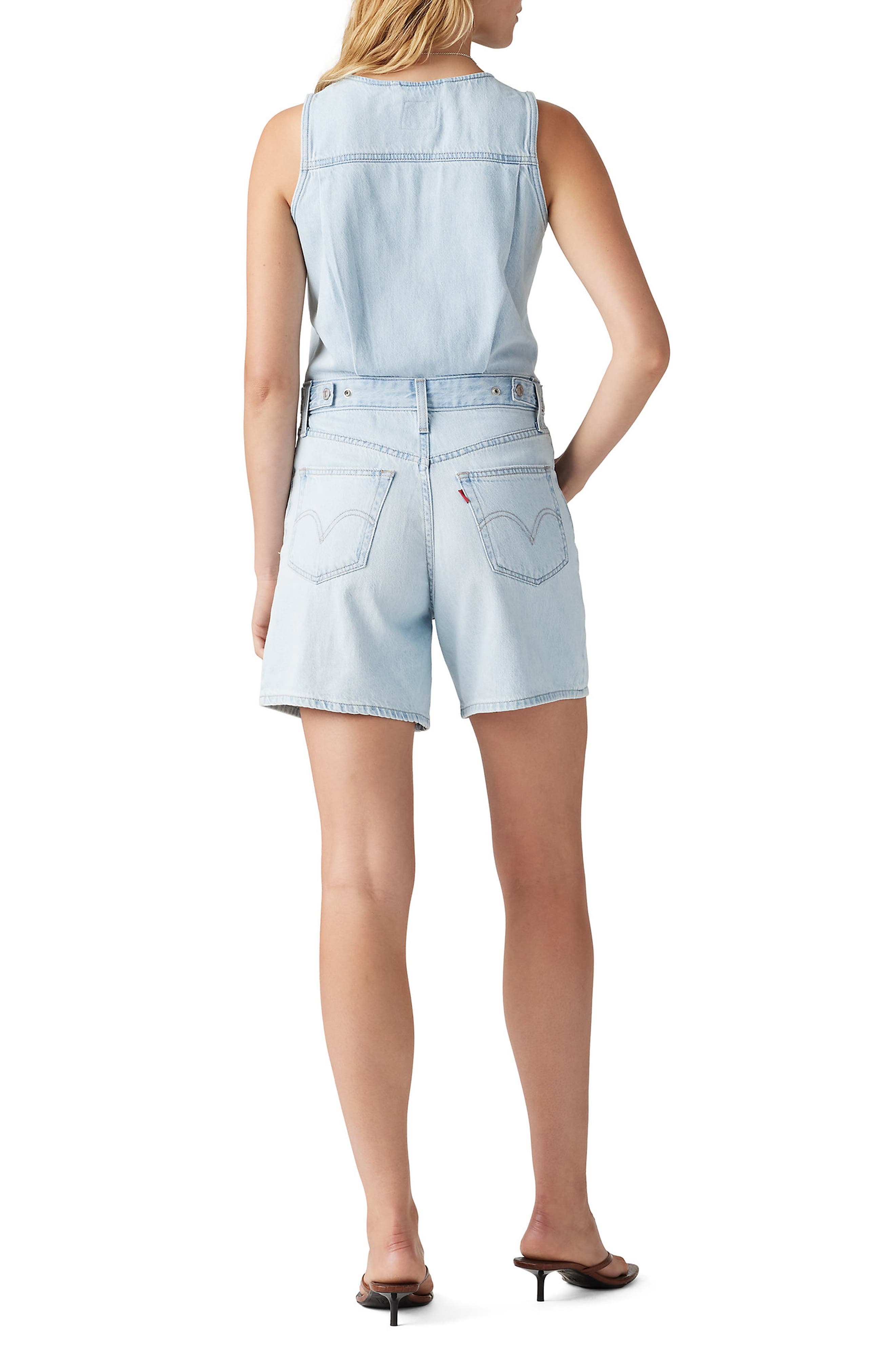 levi's Sleeveless Denim Romper in Rom Com at Nordstrom - 2
