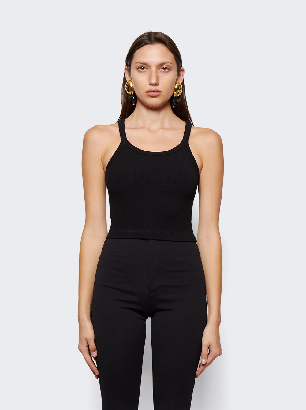X Hailey Bieber Ribbed Tank Black - 3