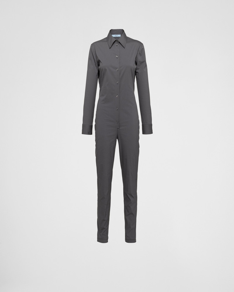 Stretch poplin jumpsuit 1