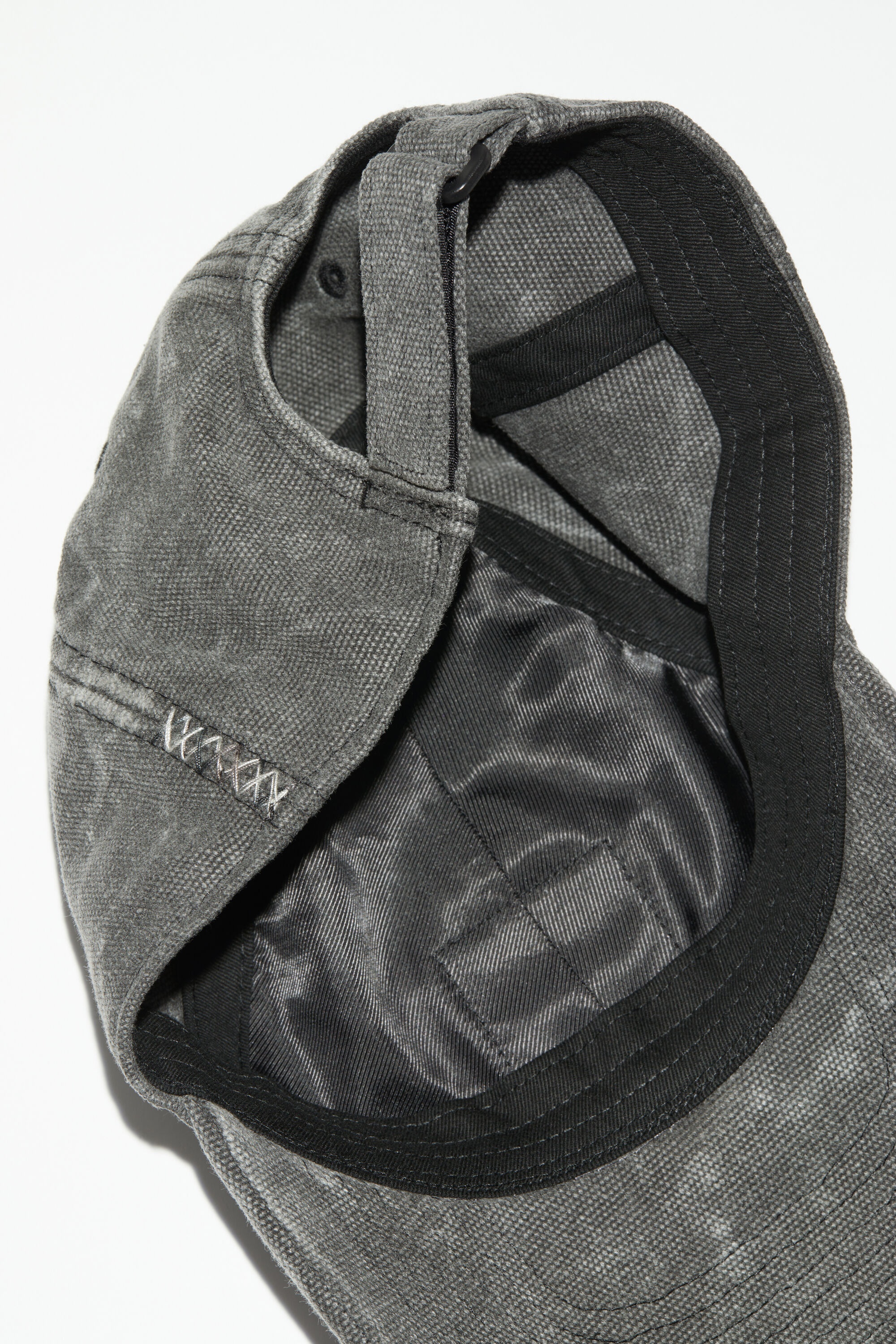 Leather Face patch cap - Carbon grey - 5