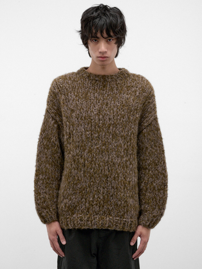 Gray Alpaca-Wool Knit Sweater 1
