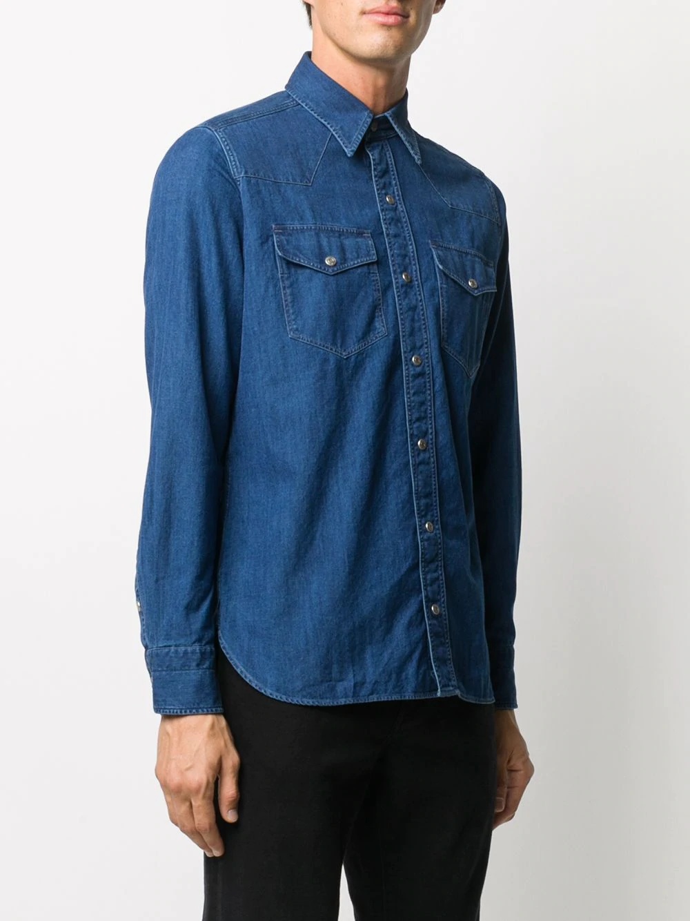 long-sleeve denim shirt - 3