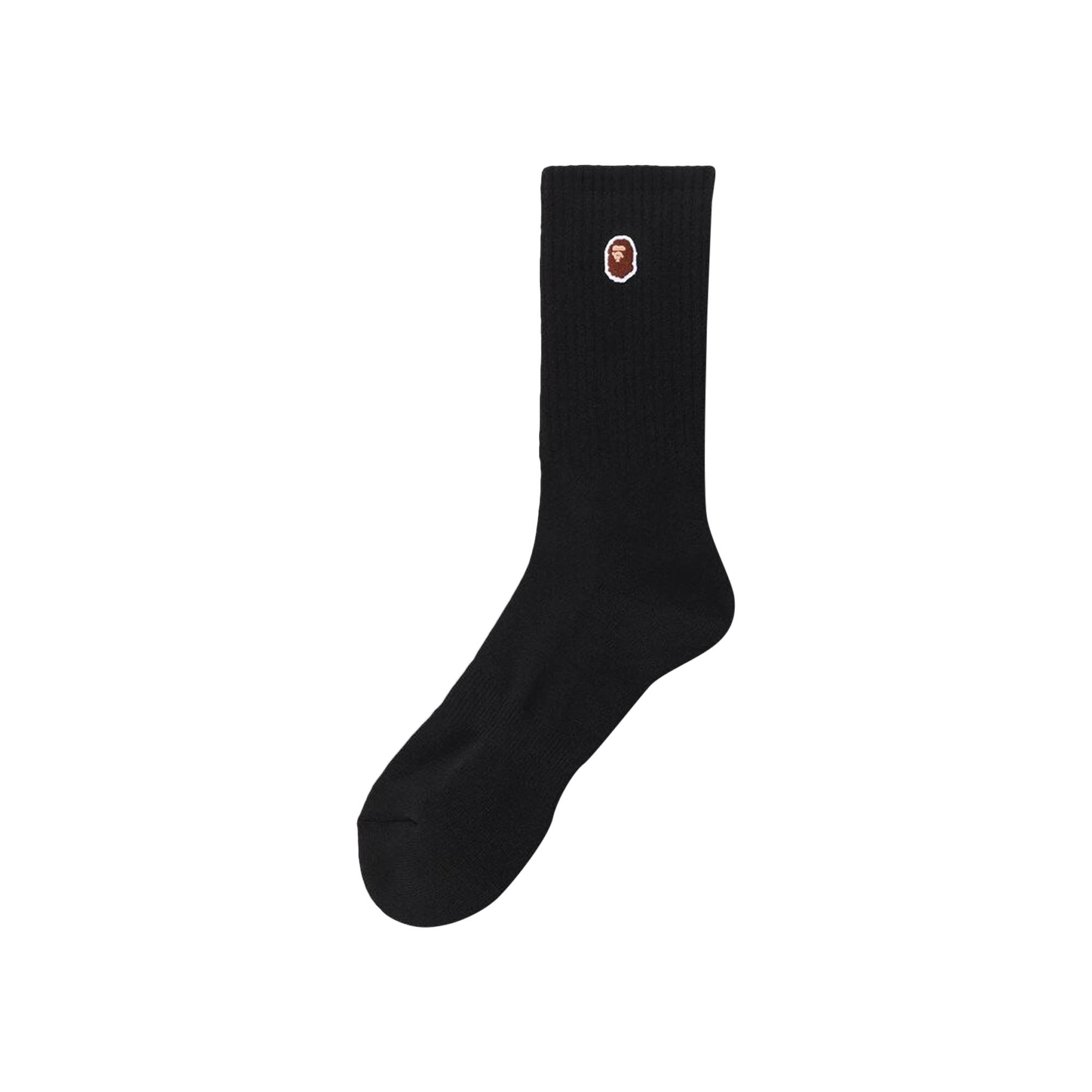 BAPE Ape Head One Point Socks 'Black' - 1