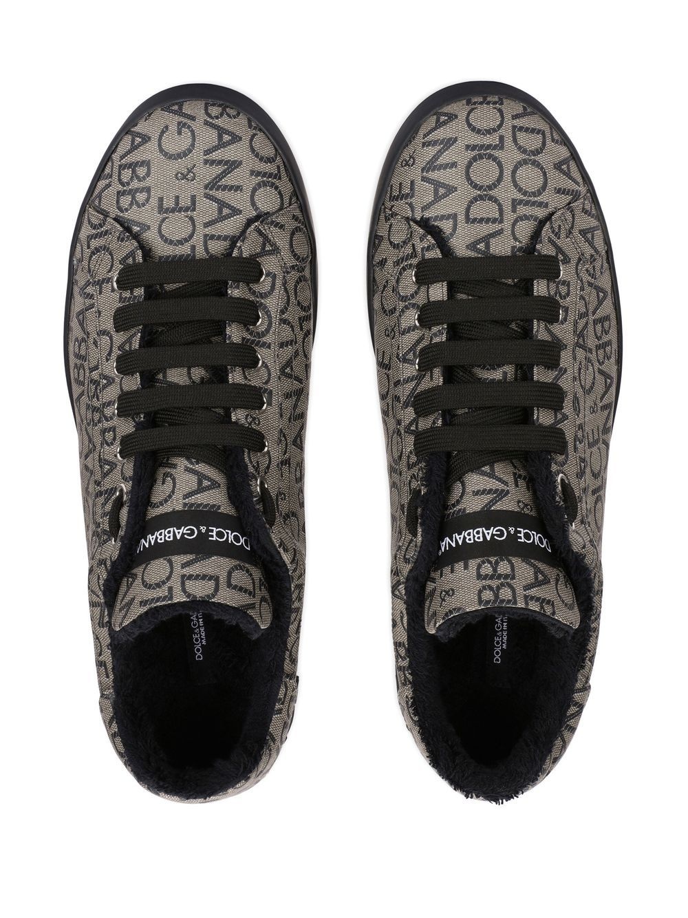 logo-print lace-up sneakers - 4