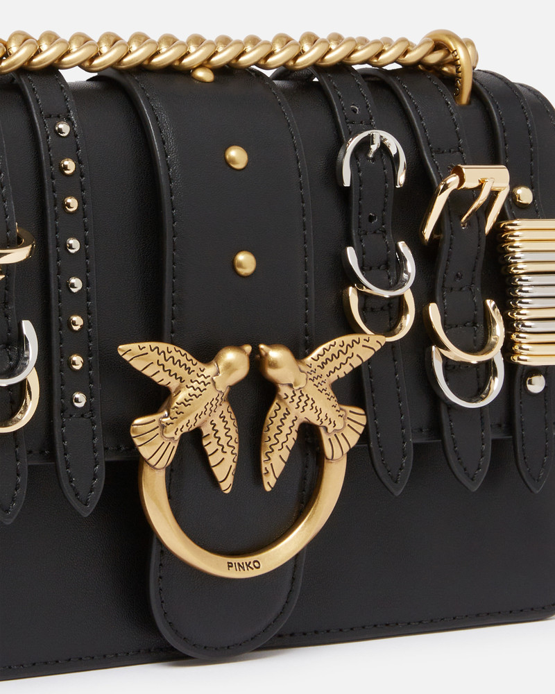 SMALL LEATHER LOVE BAG SHOULDER BAG WITH STRAPS 3